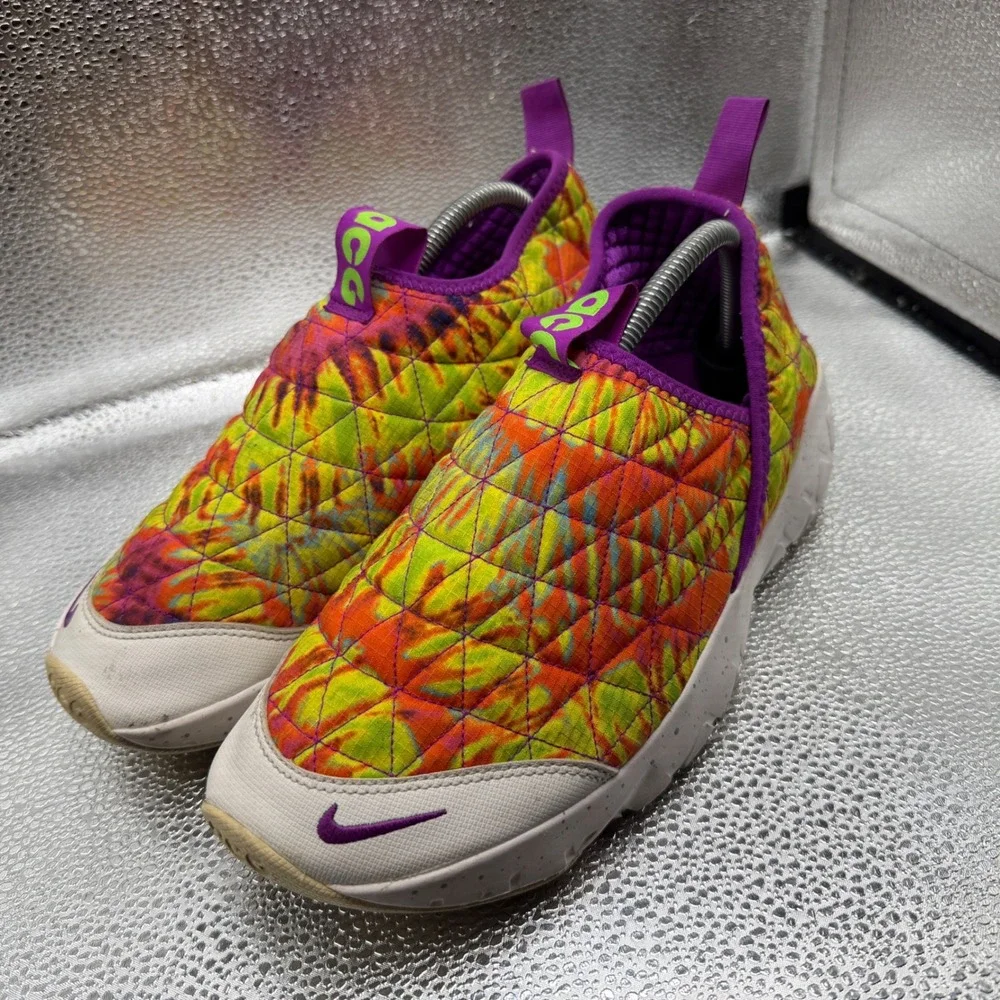 Size 9 Nike ACG Moc 3.0 Shoes Mens Multicolor Good Tie Dye Quilted CW2463-300